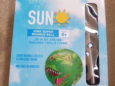 Bring On The Sun Dino super Bounce Ball 20   Includes Pump For Discount