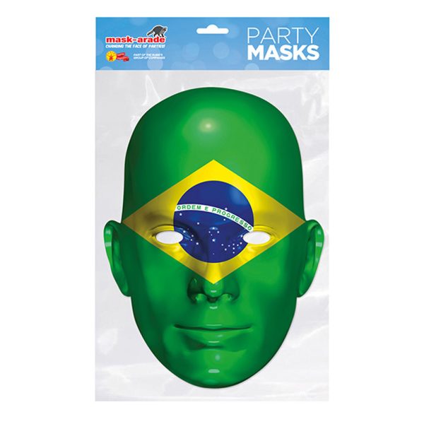 Brasilien Fan Pappmaske Discount