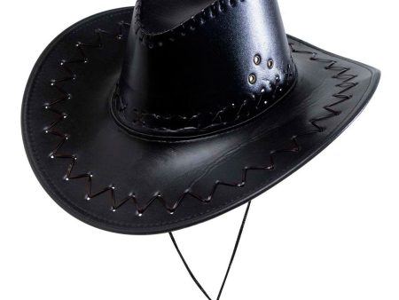 Cowboyhut mit Nähten schwarz For Discount