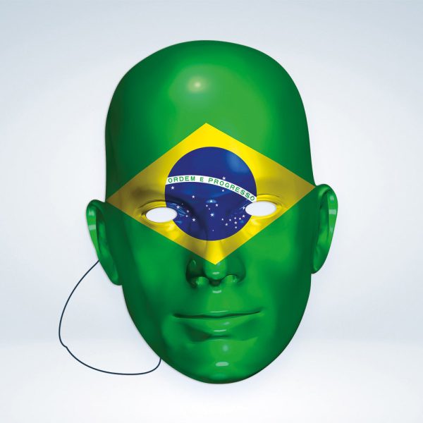 Brasilien Fan Pappmaske Discount