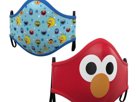 2 Mund-Nase-Masken Sesamstraße für Kinder 3-5 Online Hot Sale