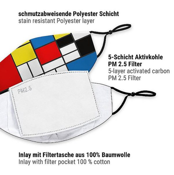 Mund-Nasen-Maske Mondrian Cheap