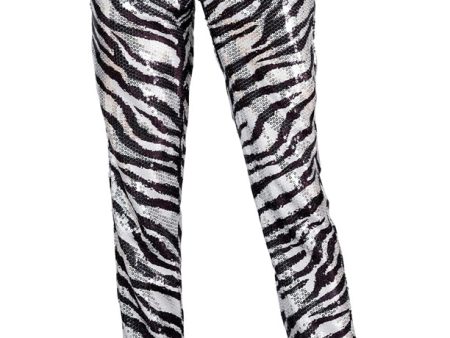 Zebra Party Pailletten Hose für Damen Sale