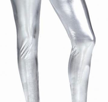 Glanz Leggings silber-metallic Sale