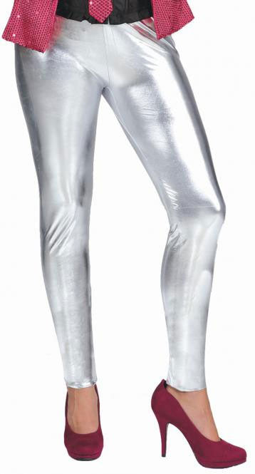 Glanz Leggings silber-metallic Sale