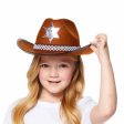 Sheriff Cowboy Hut in Braun für Kinder Online Hot Sale