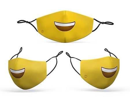 Mund-Nasen-Maske Smiley für Kinder Discount