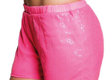 Neon Pailletten Hotpants pink For Sale