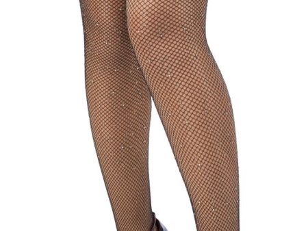 Schwarze Netzstrumpfhose Strass Online