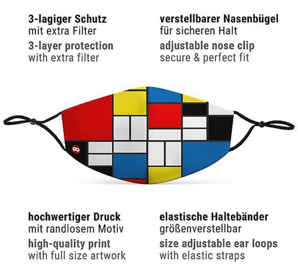 Mund-Nasen-Maske Mondrian Cheap