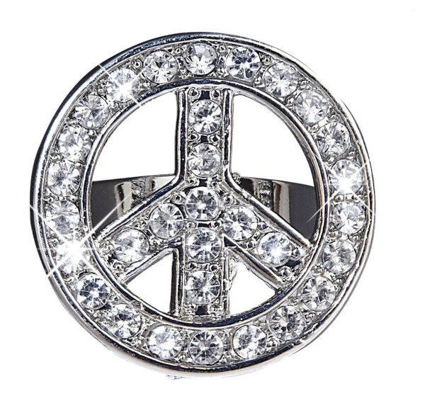 Love & Peace Strass Ring Online Hot Sale