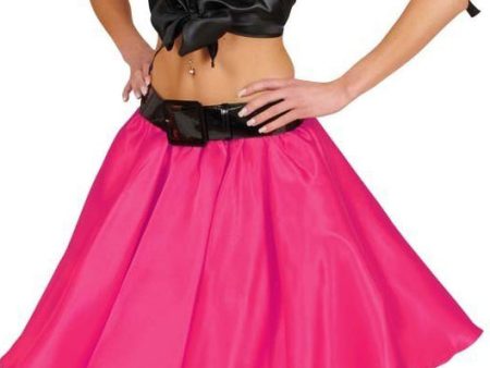 50s Satin-Rock mit Petticoat pink For Cheap