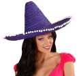 Sombrero 50cm mit Bommeln lila Sale